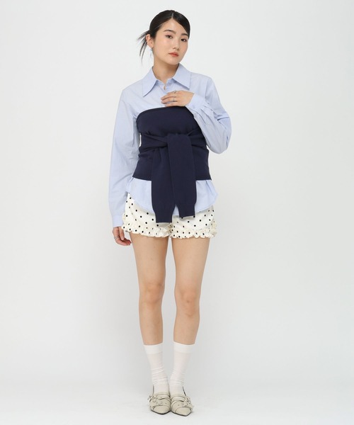 3.3 Field Trip (3.3フィールドトリップ)の「3.3 Field Trip/ビスチェ付きシャツ(シャツ/ブラウス・レディース・サックスブルー/ホワイト・FREE)」の15枚目の写真