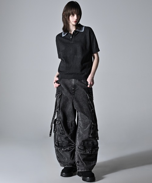 ADRER（アドラー）の「Compact Short Sleeve Knit Polo / コンパクト ショートスリーブ ニット ポロ（ポロシャツ・メンズ・チャコールグレー/ブラック/ブラウン・L/M/S/XS）」の17枚目の写真