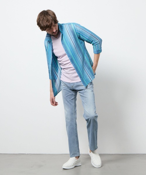 HIDEAWAYS NICOLE(ハイダウェイニコル)の「ライトオンスストレッチデニムパンツ(デニムパンツ・メンズ・オフホワイト/ブルー/インディゴブルー・SMALL/MEDIUM/LARGE/X-LARGE)」の10枚目の写真