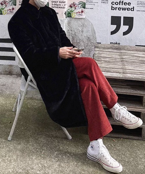 NOWLE（ノウル）の「【NOWLE】ルーズシルエット コーデュロイ センタープレス トラウザーズ / スラックス（スラックス・メンズ・ワインレッド・X-LARGE/LARGE/MEDIUM）」の6枚目の写真