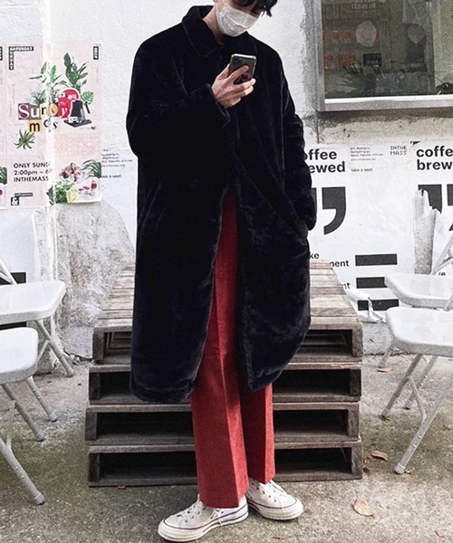 NOWLE（ノウル）の「【NOWLE】ルーズシルエット コーデュロイ センタープレス トラウザーズ / スラックス（スラックス・メンズ・ワインレッド・X-LARGE/LARGE/MEDIUM）」の7枚目の写真