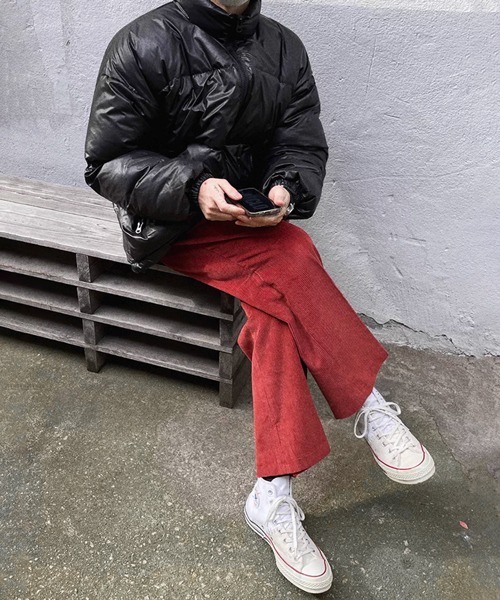 NOWLE（ノウル）の「【NOWLE】ルーズシルエット コーデュロイ センタープレス トラウザーズ / スラックス（スラックス・メンズ・ワインレッド・X-LARGE/LARGE/MEDIUM）」の18枚目の写真