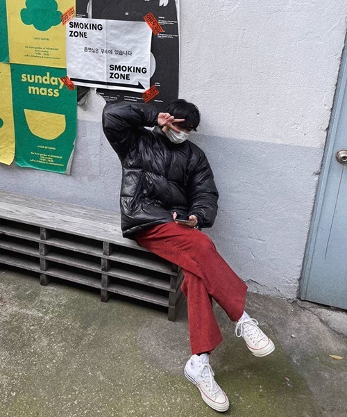 NOWLE（ノウル）の「【NOWLE】ルーズシルエット コーデュロイ センタープレス トラウザーズ / スラックス（スラックス・メンズ・ワインレッド・X-LARGE/LARGE/MEDIUM）」の20枚目の写真