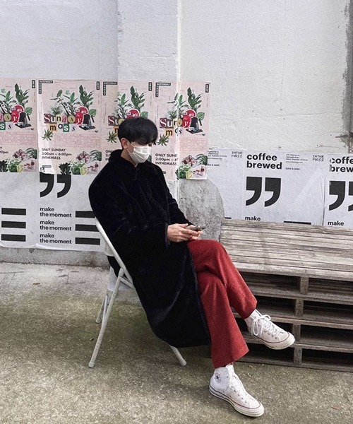 NOWLE（ノウル）の「【NOWLE】ルーズシルエット コーデュロイ センタープレス トラウザーズ / スラックス（スラックス・メンズ・ワインレッド・X-LARGE/LARGE/MEDIUM）」の21枚目の写真