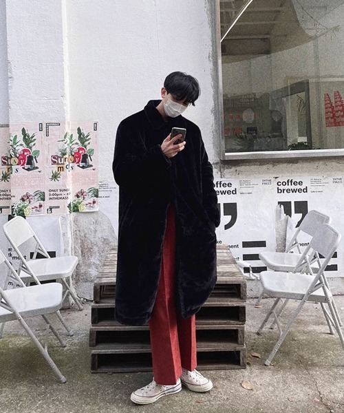 NOWLE（ノウル）の「【NOWLE】ルーズシルエット コーデュロイ センタープレス トラウザーズ / スラックス（スラックス・メンズ・ワインレッド・X-LARGE/LARGE/MEDIUM）」の22枚目の写真