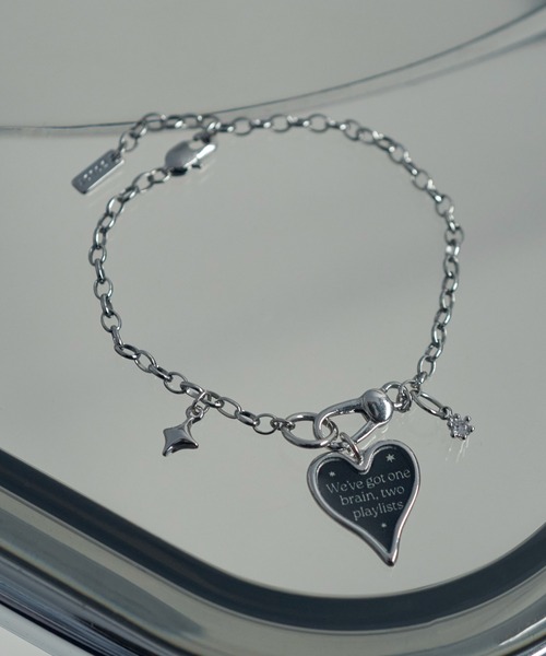 GOLDY（ゴールディ）の「カラー ハート メッセージ ブレスレット（ブレスレット・レディース・アイボリー/ブルー/イエロー/ブラック・FREE）」の6枚目の写真