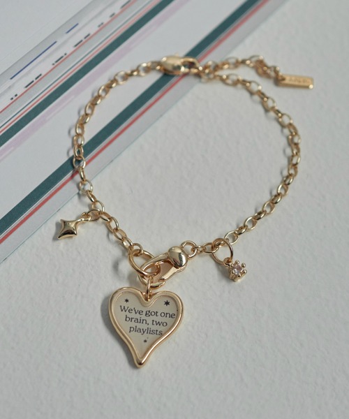 GOLDY（ゴールディ）の「カラー ハート メッセージ ブレスレット（ブレスレット・レディース・アイボリー/ブルー/イエロー/ブラック・FREE）」の5枚目の写真