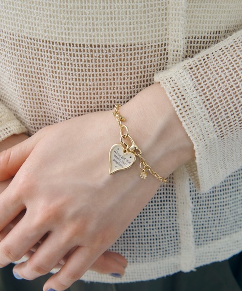 GOLDY（ゴールディ）の「カラー ハート メッセージ ブレスレット（ブレスレット・レディース・アイボリー/ブルー/イエロー/ブラック・FREE）」の10枚目の写真