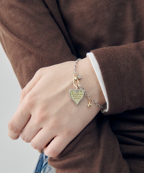 GOLDY（ゴールディ）の「カラー ハート メッセージ ブレスレット（ブレスレット・レディース・アイボリー/ブルー/イエロー/ブラック・FREE）」の9枚目の写真