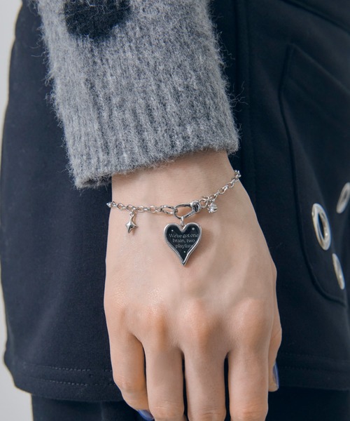 GOLDY（ゴールディ）の「カラー ハート メッセージ ブレスレット（ブレスレット・レディース・アイボリー/ブルー/イエロー/ブラック・FREE）」の11枚目の写真