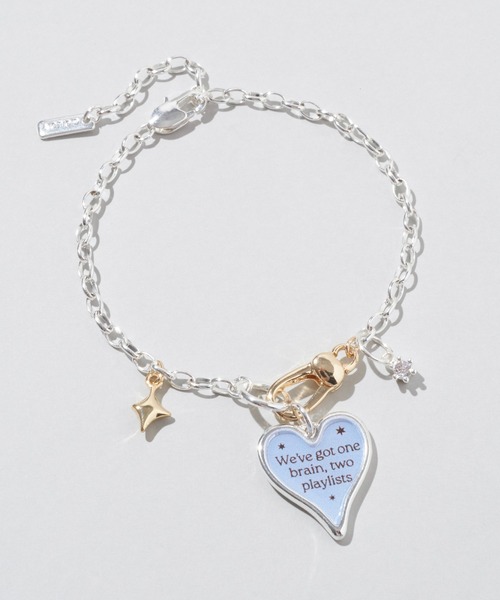 GOLDY（ゴールディ）の「カラー ハート メッセージ ブレスレット（ブレスレット・レディース・アイボリー/ブルー/イエロー/ブラック・FREE）」の12枚目の写真