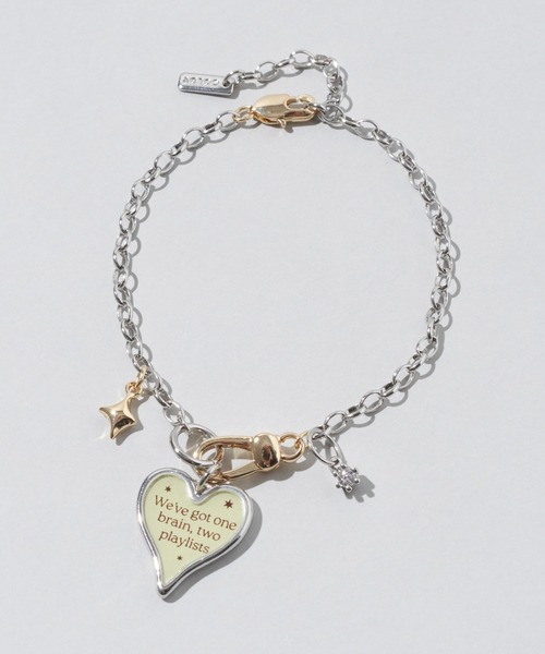 GOLDY（ゴールディ）の「カラー ハート メッセージ ブレスレット（ブレスレット・レディース・アイボリー/ブルー/イエロー/ブラック・FREE）」の13枚目の写真