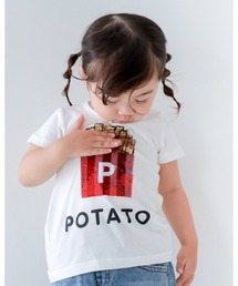 CHEEK ROOM（チークルーム）の「チークルーム ポテトスパンコール Tシャツ（Tシャツ/カットソー）」