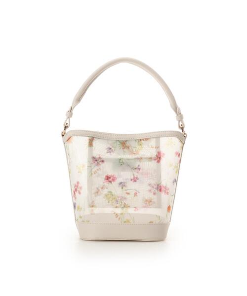 Samantha Thavasa(サマンサタバサ)の「フラワーモチーフチュール ワンハンドルバッグ(ハンドバッグ・レディース・ネイビー/オフホワイト・FREE)」の4枚目の写真