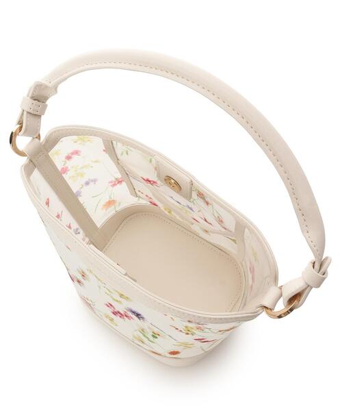 Samantha Thavasa(サマンサタバサ)の「フラワーモチーフチュール ワンハンドルバッグ(ハンドバッグ・レディース・ネイビー/オフホワイト・FREE)」の6枚目の写真