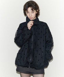 SOLWEIGE（ソルヴェイグ）の「【SOLWEIGE】ドットチュール レイヤード ジップブルゾン（ブルゾン）」