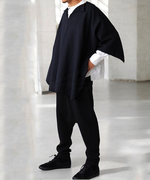 antiqua（アンティカ）の「ARROW PONCHO アロー ポンチョ（ポンチョ・レディース・カーキ/ブラック・ONESIZE）」の4枚目の写真