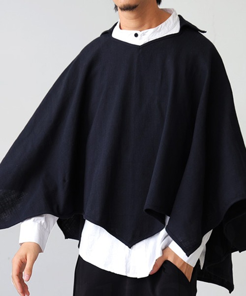 antiqua（アンティカ）の「ARROW PONCHO アロー ポンチョ（ポンチョ・レディース・カーキ/ブラック・ONESIZE）」の5枚目の写真