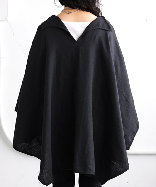 antiqua（アンティカ）の「ARROW PONCHO アロー ポンチョ（ポンチョ・レディース・カーキ/ブラック・ONESIZE）」の8枚目の写真
