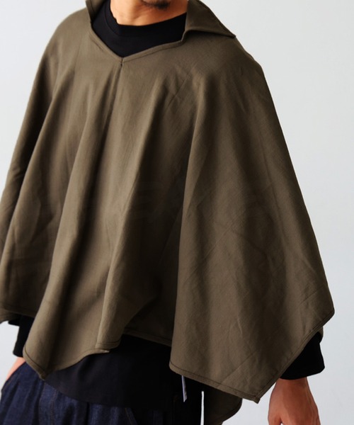 antiqua（アンティカ）の「ARROW PONCHO アロー ポンチョ（ポンチョ・レディース・カーキ/ブラック・ONESIZE）」の11枚目の写真