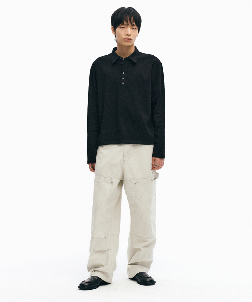 INTEMPOMOOD(インテンポムード)の「ハニカムダブルニワークパンツ_クリーム(その他パンツ・メンズ・クリーム・MEDIUM/LARGE/X-LARGE)」の17枚目の写真