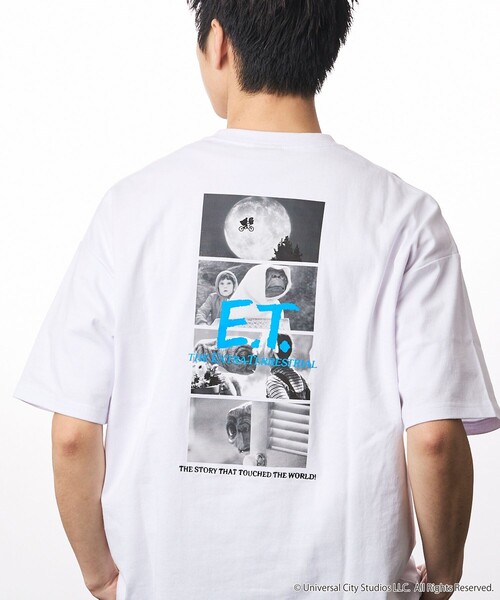 FREAK'S STORE（フリークスストア）の「限定展開 【E.T.】ビッグシルエット バックプリント クルーネック Tシャツ（Tシャツ/カットソー・メンズ・ホワイト/アッシュグレー/スミクロ・LARGE/MEDIUM/SMALL）」の2枚目の写真