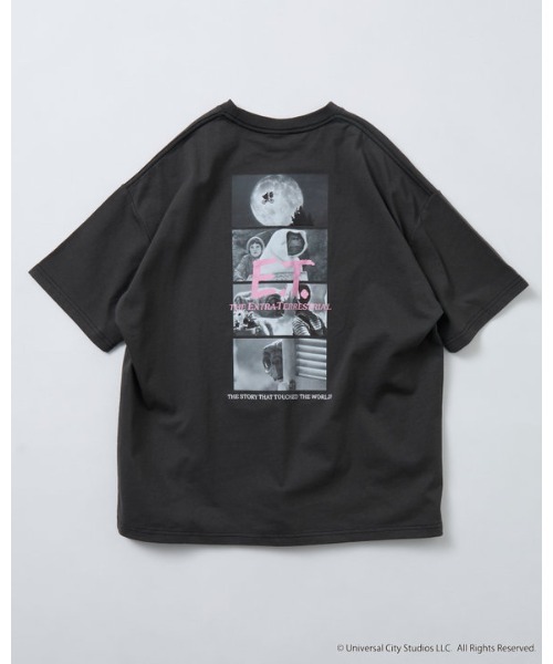 セール】限定展開 【E.T.】ビッグシルエット バックプリント クルー