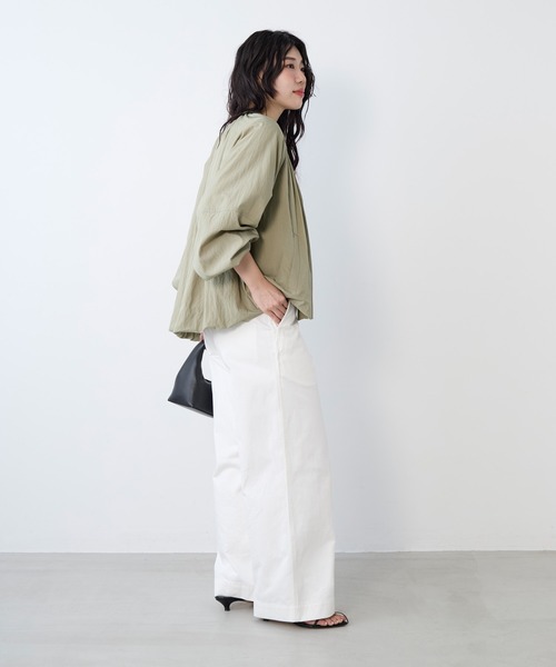 MICA&DEAL（マイカ＆ディール）の「ヘムバルーンナイロンブルゾン（ブルゾン・レディース・カーキ/チャコールグレー/ベージュ・FREE）」の16枚目の写真