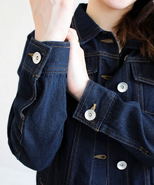 Social GIRL(ソーシャルガール)の「【Social GIRL】ショート丈Gジャン(デニムジャケット・レディース・ネイビー・M)」の16枚目の写真