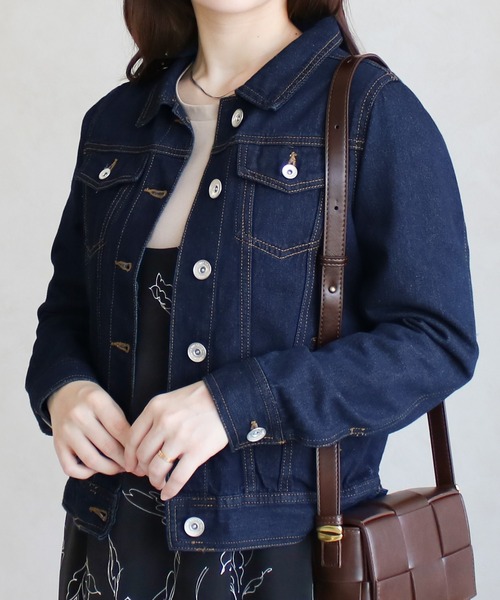 Social GIRL(ソーシャルガール)の「【Social GIRL】ショート丈Gジャン(デニムジャケット・レディース・ネイビー・M)」の10枚目の写真