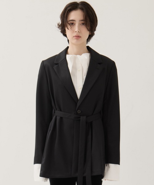 Dessin de Mode（デッサンドモード）の「【Dessin de mode/デッサンデモード】《STUDIOUS別注》バックインパーテッドジャケット（テーラードジャケット・レディース・ブラック・2/1）」の16枚目の写真