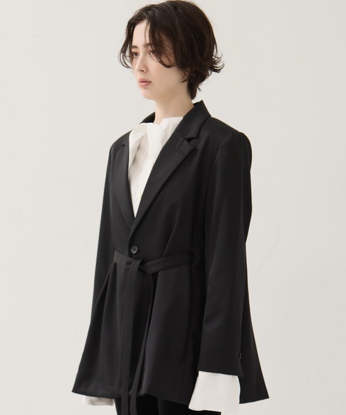 Dessin de Mode（デッサンドモード）の「【Dessin de mode/デッサンデモード】《STUDIOUS別注》バックインパーテッドジャケット（テーラードジャケット・レディース・ブラック・2/1）」の17枚目の写真