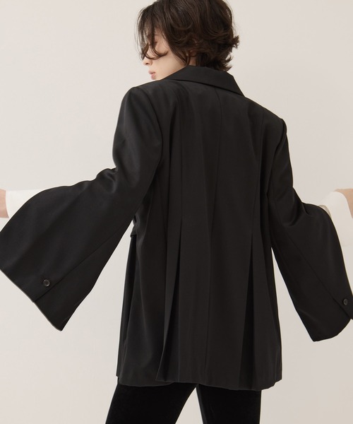 Dessin de Mode（デッサンドモード）の「【Dessin de mode/デッサンデモード】《STUDIOUS別注》バックインパーテッドジャケット（テーラードジャケット・レディース・ブラック・2/1）」の13枚目の写真