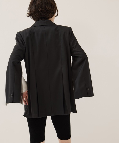 Dessin de Mode（デッサンドモード）の「【Dessin de mode/デッサンデモード】《STUDIOUS別注》バックインパーテッドジャケット（テーラードジャケット・レディース・ブラック・2/1）」の14枚目の写真