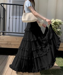 AMAJI（アマジ）の「フリルティアードスカート（スカート）」