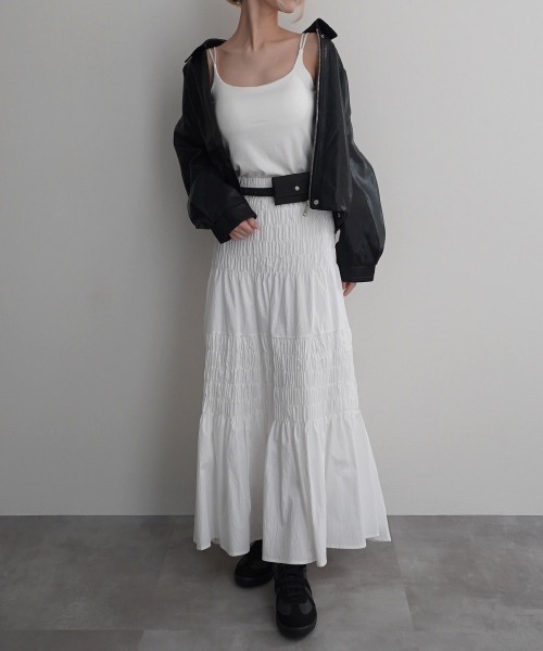 Rashik(ラシク)の「【Rashik】ダブルストラップカップ付きキャミ(キャミソール・レディース・ブラック/ベージュ/ホワイト・FREE)」の12枚目の写真