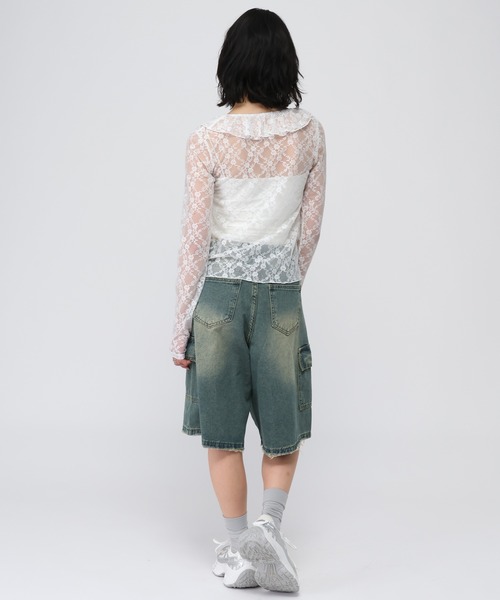 3.3 Field Trip （3.3フィールドトリップ）の「3.3 Field Trip／フロントフリルレースブラウス（カーディガン/ボレロ・レディース・ブラック/ホワイト/ブラウン・FREE）」の13枚目の写真