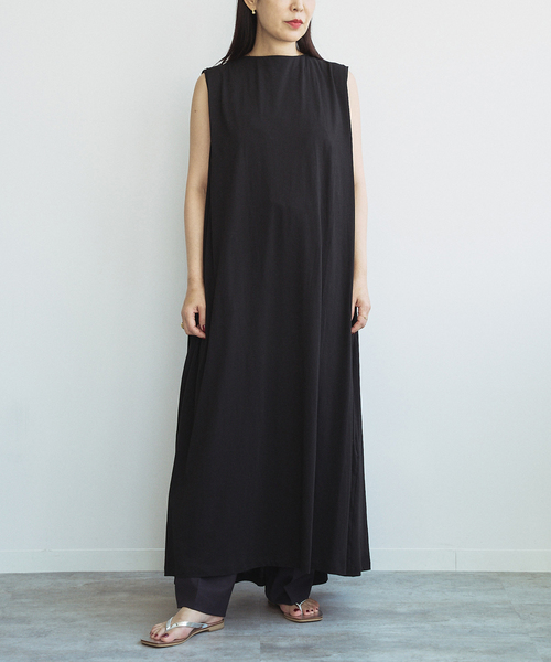 Spick & Span(スピックアンドスパン)の「《追加》コクーンワンピース(ワンピース・レディース・ブラウン/ブラック・FREE)」の3枚目の写真