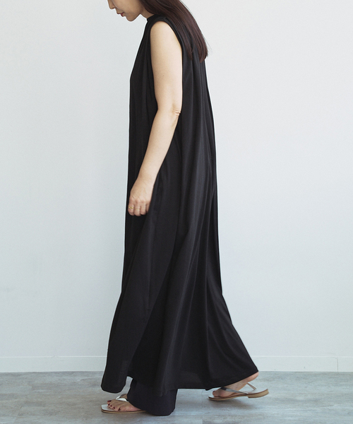 Spick & Span(スピックアンドスパン)の「《追加》コクーンワンピース(ワンピース・レディース・ブラウン/ブラック・FREE)」の4枚目の写真