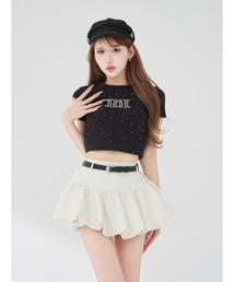 Darich（ダーリッチ）の「パールストーンロゴTシャツ（Tシャツ/カットソー）」