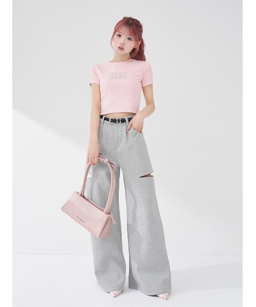 Darich（ダーリッチ）の「パールストーンロゴTシャツ（Tシャツ/カットソー・レディース・ピンク/ホワイト/ブラック・FREE）」の11枚目の写真