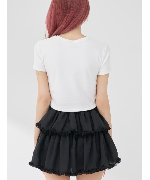 Darich（ダーリッチ）の「パールストーンロゴTシャツ（Tシャツ/カットソー・レディース・ピンク/ホワイト/ブラック・FREE）」の17枚目の写真