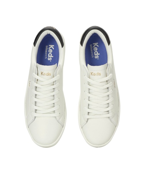 Keds（ケッズ）の「Keds ケッズ エース レザー ホワイト/ブラック（スニーカー・レディース・ホワイト・23.5cm/24.0cm/24.5cm/25.0cm/22.5cm/23.0cm）」の3枚目の写真