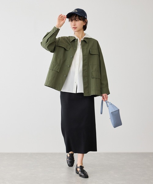 ROPE' PICNIC（ロペピクニック）の「お着軽シャツシリーズ 無地・ストライプ フード付きシアーシャツ（シャツ/ブラウス・レディース・ホワイト/ダークブラウン/ブルー系その他4・FREE）」の10枚目の写真