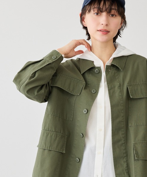 ROPE' PICNIC（ロペピクニック）の「お着軽シャツシリーズ 無地・ストライプ フード付きシアーシャツ（シャツ/ブラウス・レディース・ホワイト/ダークブラウン/ブルー系その他4・FREE）」の11枚目の写真