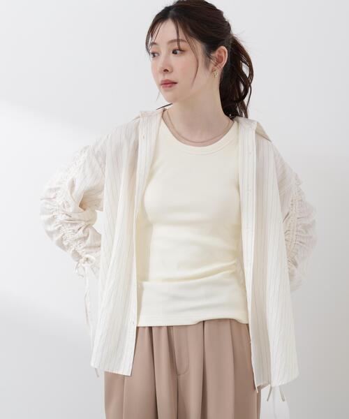 a/mie（アミー）の「＜ａ＞ドロストスリーブシャツ / 1216119400（シャツ/ブラウス・レディース・グレー/ブルー/ホワイト・FREE）」の7枚目の写真