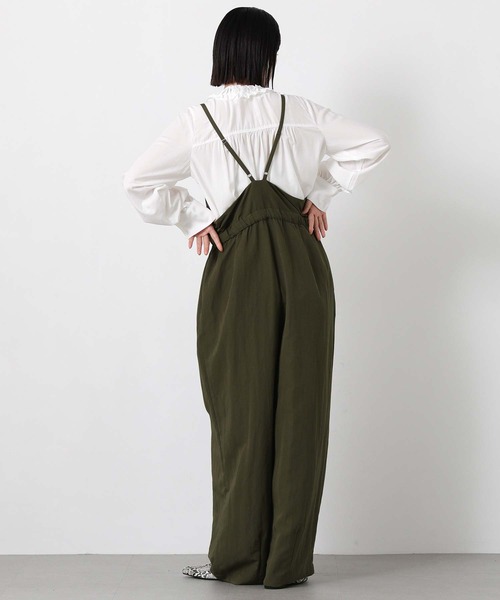 CHIGNON(シニヨン)の「2wayキャミサロペット(ワンピース・レディース・カーキ/チャコールグレー・FREE)」の10枚目の写真
