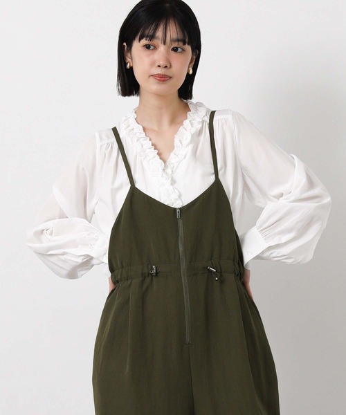 CHIGNON(シニヨン)の「2wayキャミサロペット(ワンピース・レディース・カーキ/チャコールグレー・FREE)」の13枚目の写真
