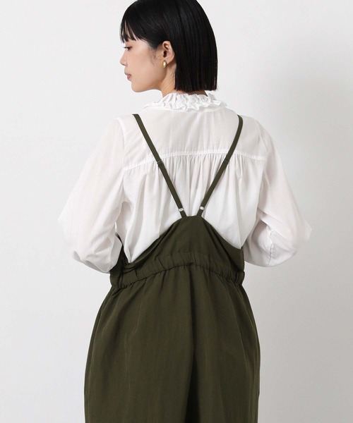 CHIGNON(シニヨン)の「2wayキャミサロペット(ワンピース・レディース・カーキ/チャコールグレー・FREE)」の15枚目の写真