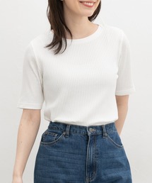 【UVカット】半袖ボートネックTシャツ